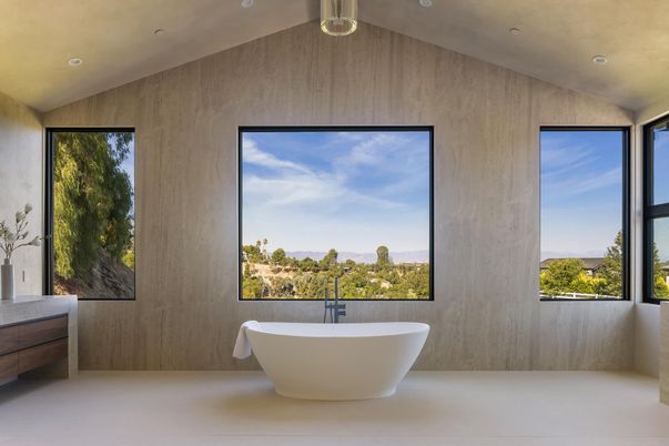 Bathroom, Free Standing Baths, Interior, Recessed Lighting