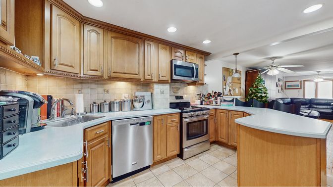Interior, Kitchen, Recessed Lighting, Stainless Steel Appliances