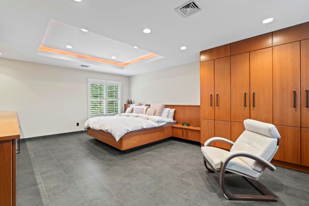 Bedroom, Interior, Recessed Lighting