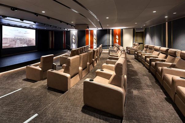 Home Theatre Room, Interior, Projection Screen, Recessed Lighting, Theatre Room