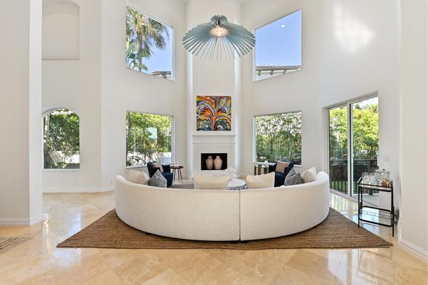 Fireplace, Interior, Living room, Pendant Lights