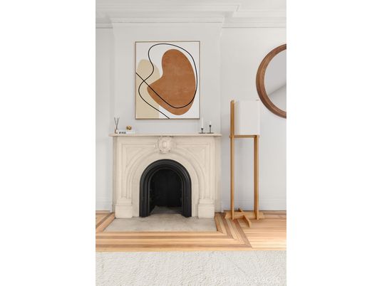Fireplace, Interior, Wood Texture Flooring