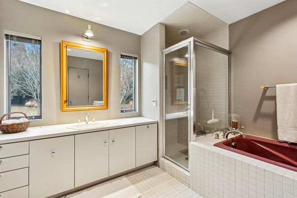 Bathroom, Dual Sink Vanities, Glass Shower, Interior