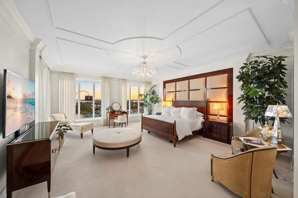 Bedroom, Chandelier, Interior
