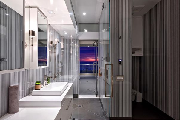 Bathroom, Interior, Recessed Lighting