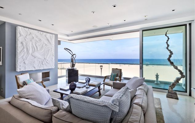 Fireplace, Interior, Living room, Recessed Lighting, Water