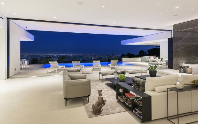 Interior, Marble Walls, Pool, Recessed Lighting