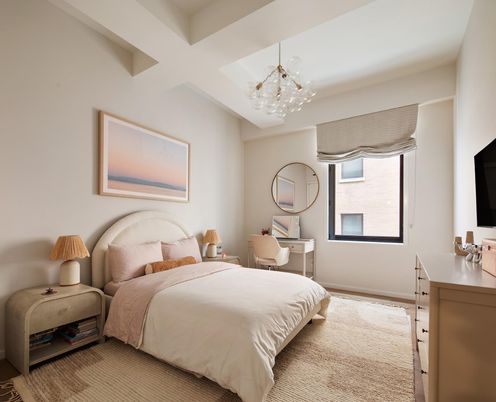 Bedroom, Chandelier, Interior