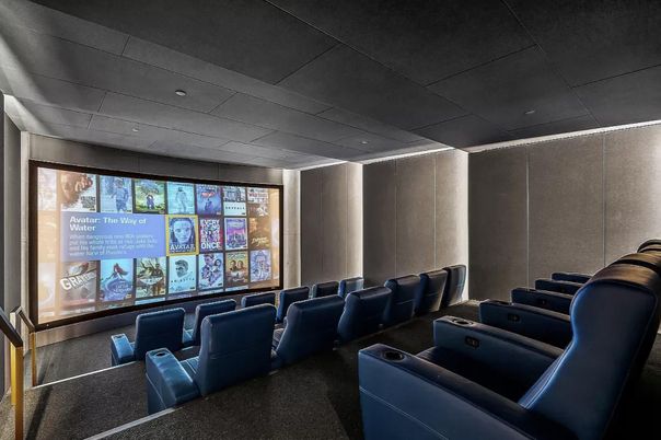 Home Theatre Room, Interior, Projection Screen, Recessed Lighting, Theatre Room