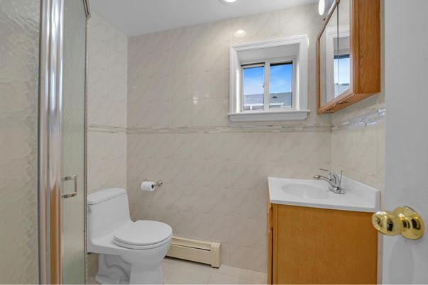 Bathroom, Interior, Marble Walls, Recessed Lighting