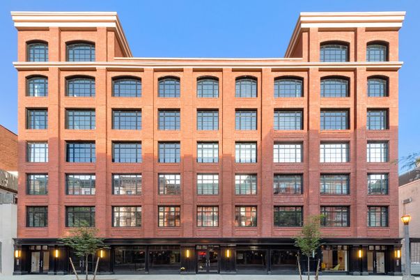 Exterior, Facade, Brick Facade, Condo Building