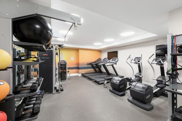 Fitness Equipment, Gym, Interior, Recessed Lighting