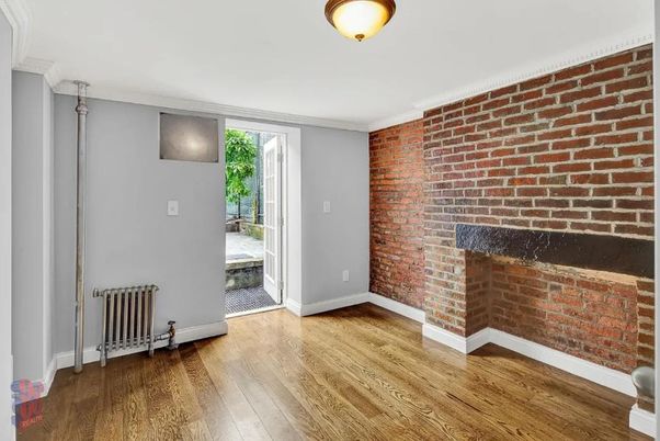 Empty room, Interior, Stone Walls, Wood Texture Flooring