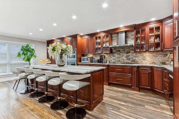 Dining room, Interior, Kitchen, Recessed Lighting, Wood Texture Flooring