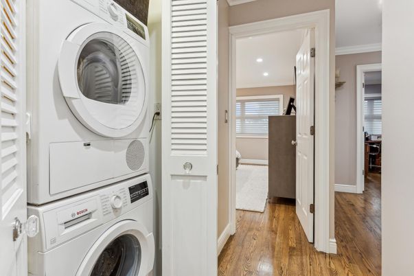 Interior, Recessed Lighting, Utility Closets, Washer, Wood Texture Flooring