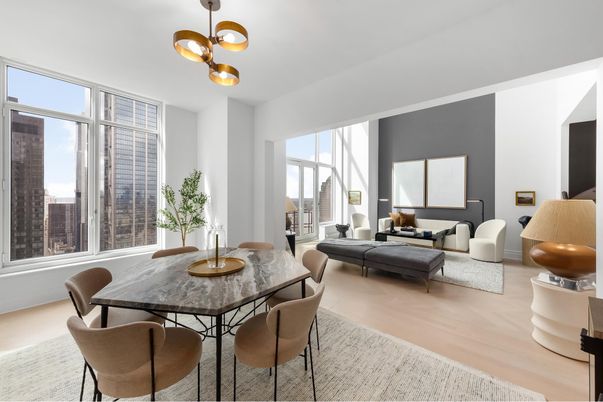 Dining room, Interior, Living room, Pendant Lights, Wood Texture Flooring