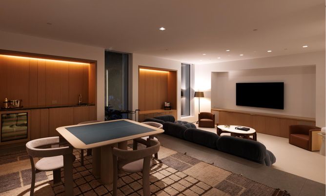 Game Room, Interior, Living room, Recessed Lighting