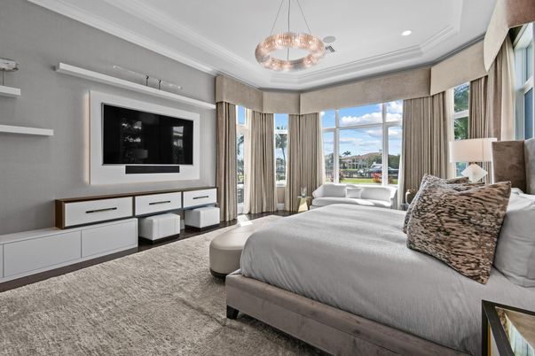 Bedroom, Interior, Pendant Lights, Recessed Lighting