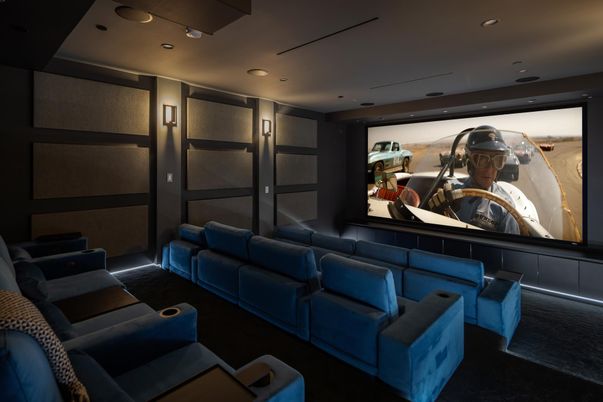 Home Theatre Room, Interior, Projection Screen, Recessed Lighting, Theatre Room