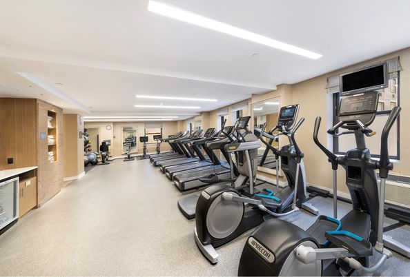 Fitness Equipment, Gym, Interior, Recessed Lighting