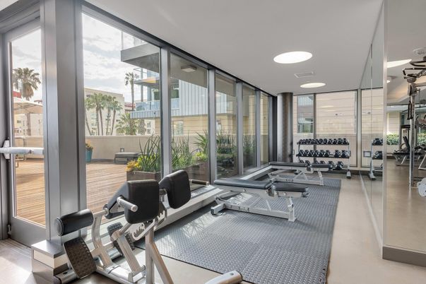 Fitness Equipment, Gym, Interior, Recessed Lighting