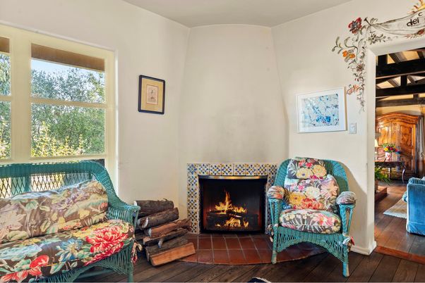 Fireplace, Interior, Wood Texture Flooring