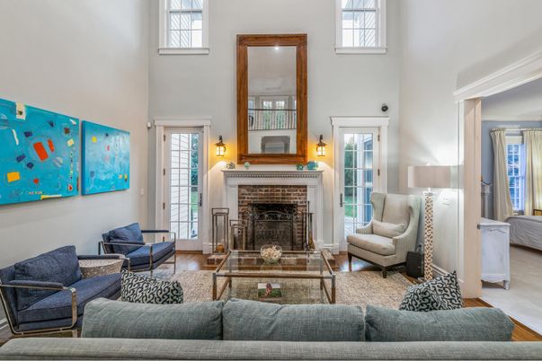 Fireplace, Interior, Living room, Wood Texture Flooring