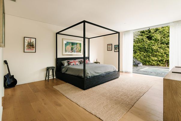 Bedroom, Interior, Wood Texture Flooring