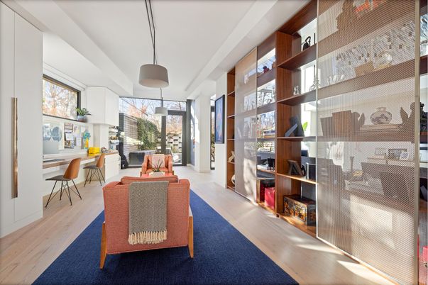 Dining room, Interior, Living room, Pendant Lights, Wood Texture Flooring