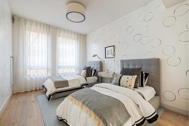 Bedroom, Interior, Wood Texture Flooring