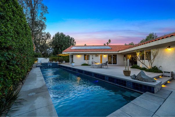 Exterior, Pool, Solar Panels