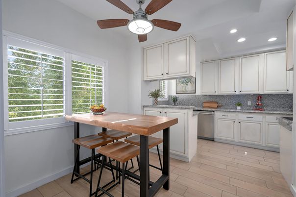 Dining room, Interior, Kitchen, Recessed Lighting, Wood Texture Flooring