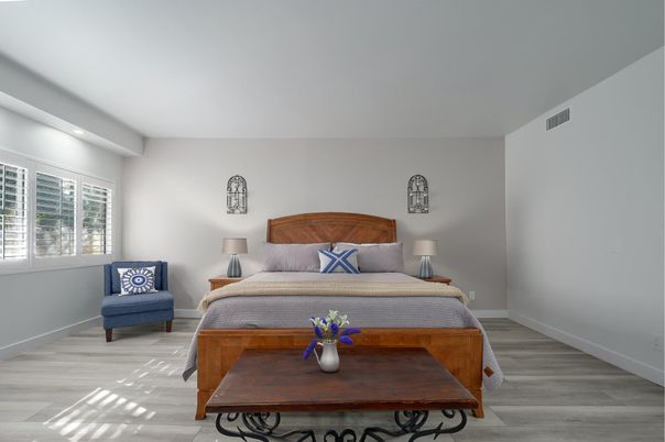 Bedroom, Interior, Wood Texture Flooring