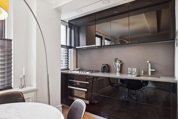 Dining room, Interior, Kitchen, Stainless Steel Appliances, Wood Texture Flooring