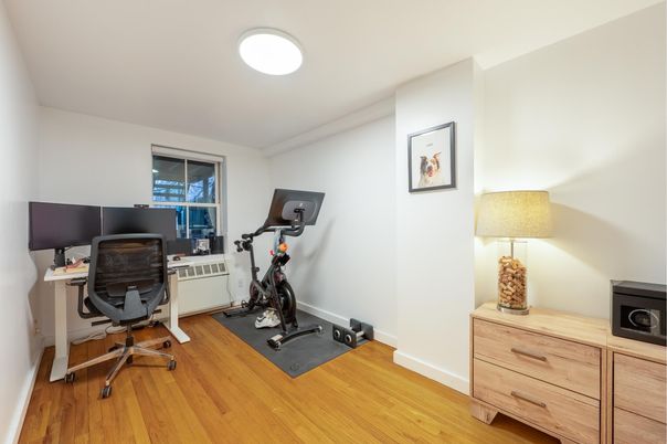Fitness Equipment, Home Office, Interior, Wood Texture Flooring