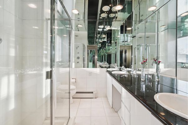 Bathroom, Dual Sink Vanities, Glass Shower, Interior