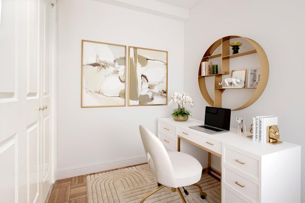 Home Office, Interior, Wood Texture Flooring