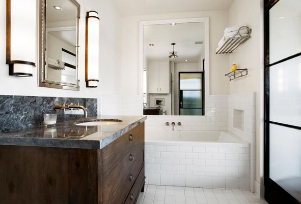 Bathroom, Interior, Recessed Lighting