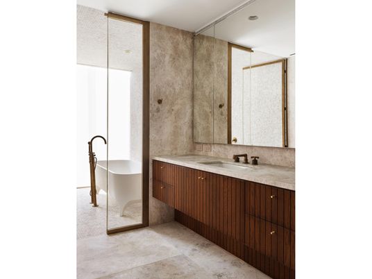 Bathroom, Dual Sink Vanities, Free Standing Baths, Glass Shower, Interior, Recessed Lighting