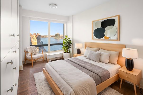 Bedroom, Interior, Water, Wood Texture Flooring