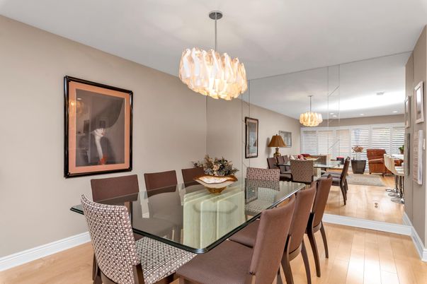 Chandelier, Dining room, Interior, Pendant Lights, Recessed Lighting, Wood Texture Flooring