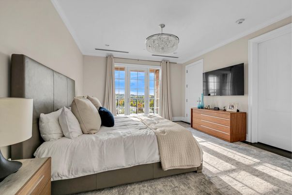 Bedroom, Chandelier, Interior
