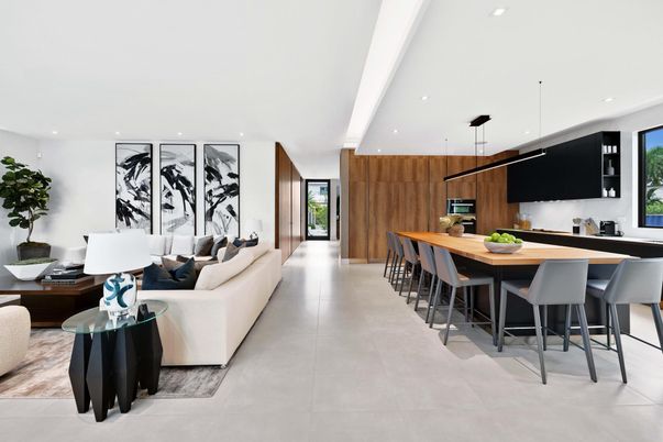 Dining room, Interior, Kitchen, Living room, Pendant Lights, Recessed Lighting