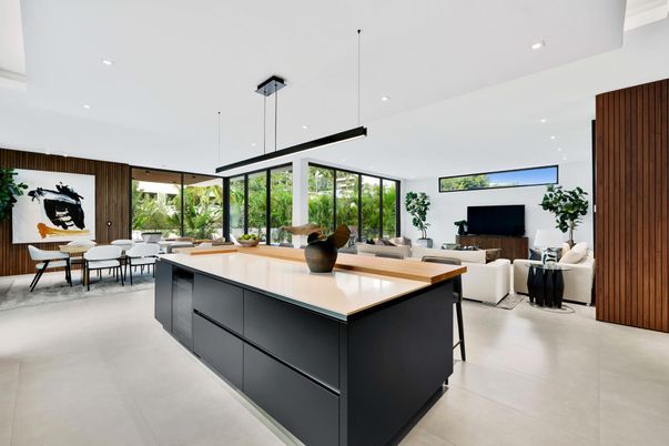 Dining room, Interior, Kitchen, Living room, Pendant Lights, Recessed Lighting