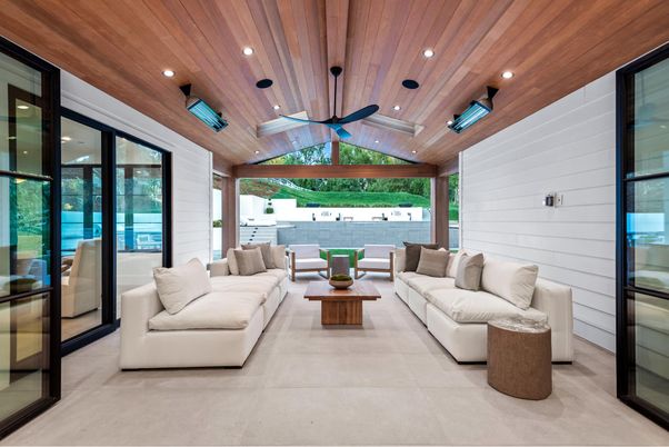Interior, Living room, Recessed Lighting, Wooden Ceilings