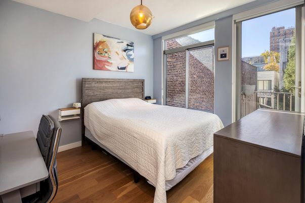Bedroom, Interior, Pendant Lights, Wood Texture Flooring