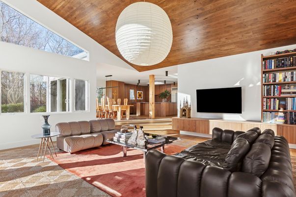 Interior, Living room, Pendant Lights, Wooden Ceilings