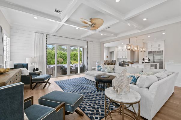 Interior, Kitchen, Living room, Pendant Lights, Recessed Lighting, Stainless Steel Appliances, Wood Texture Flooring