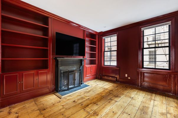 Fireplace, Interior, Wood Texture Flooring
