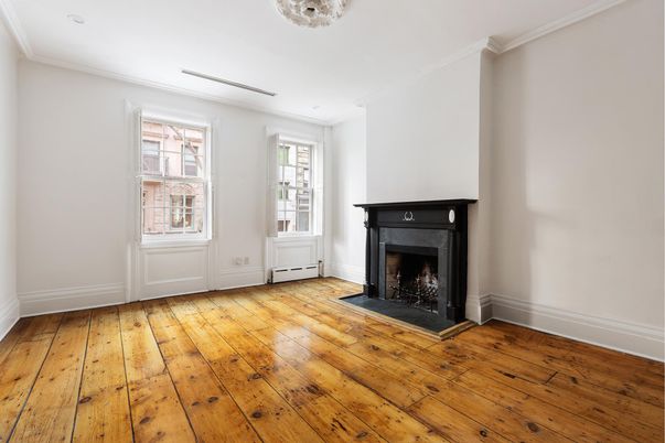 Empty room, Fireplace, Interior, Wood Texture Flooring